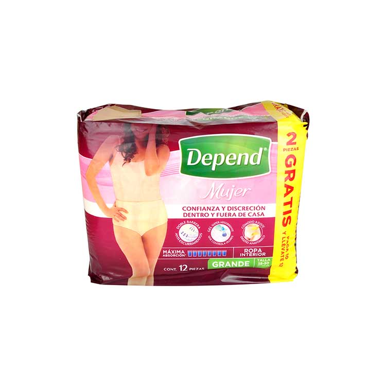 Gofarma | Depend Mujer Talla G Ropa Interior 10 Piezas